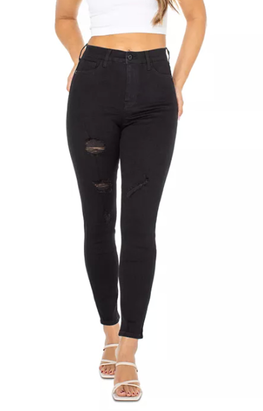 ReGeneration Juniors' HighRise Distress Curvy Skinny Jeans 1